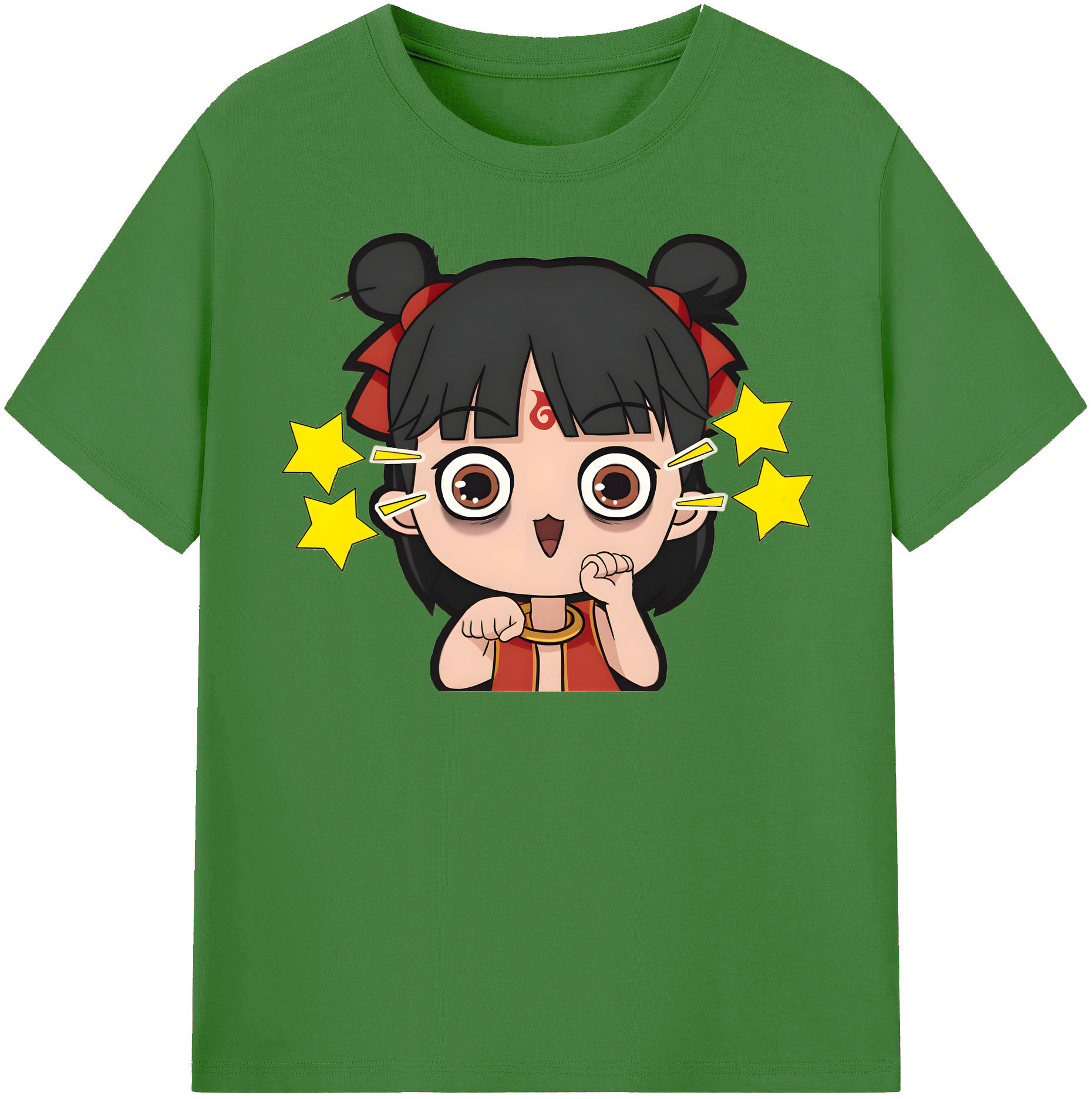 （画像用） Ne Zha 2 ナタ 魔童の大暴れ レディースカジュアルプリントTシャツ（綿100％）